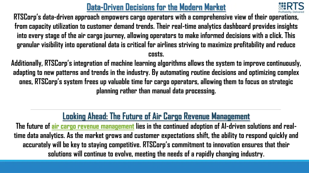 data driven decisions for the modern market