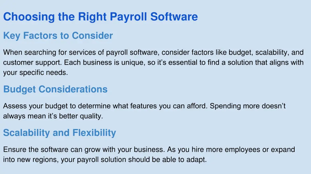 choosing the right payroll software