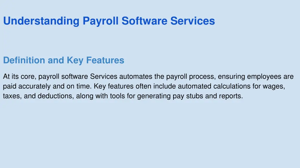 understanding payroll software services