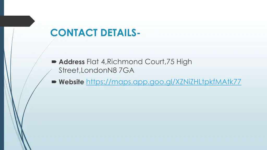 contact details