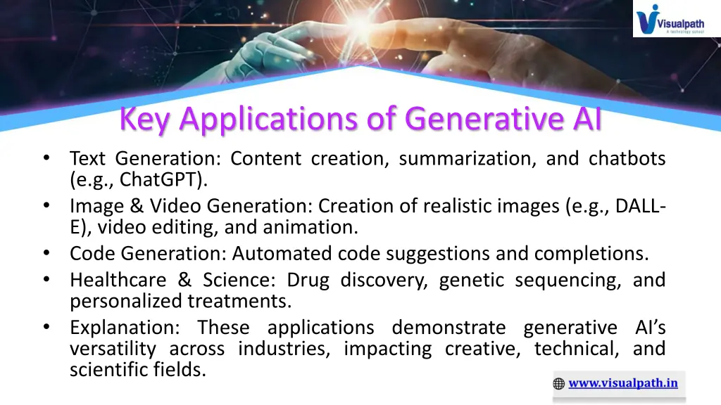 key applications of generative ai text generation