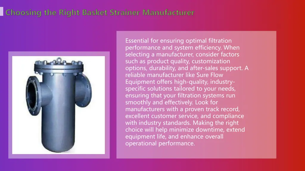 essential for ensuring optimal filtration