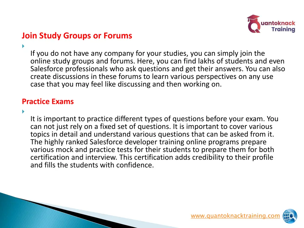 join study groups or forums if you do not have