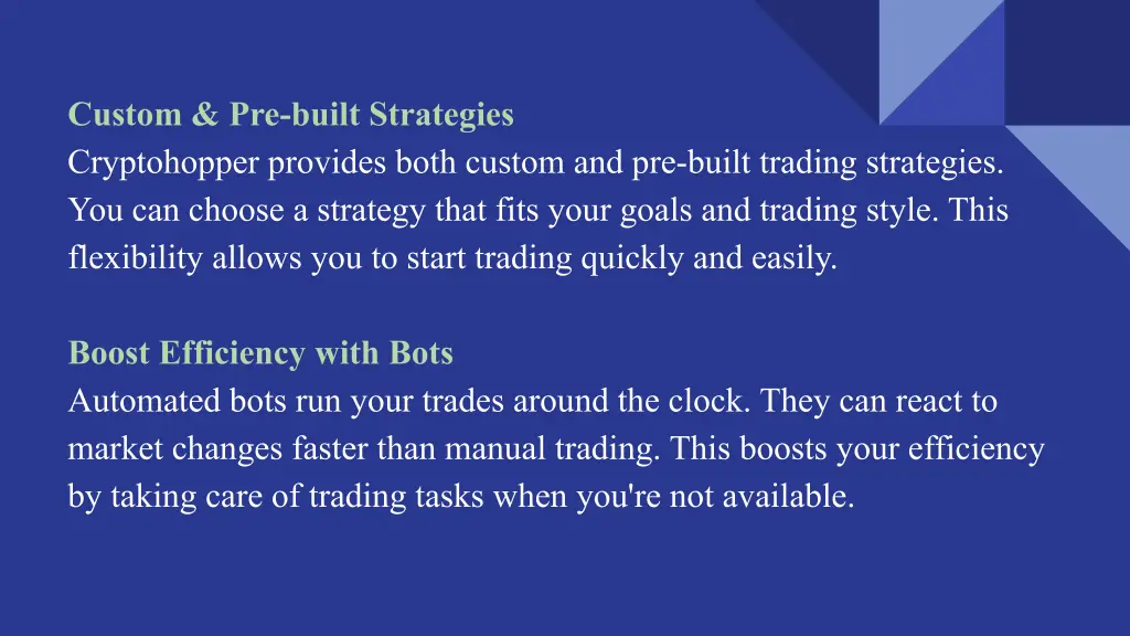 custom pre built strategies cryptohopper provides