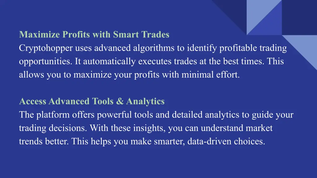 maximize profits with smart trades cryptohopper