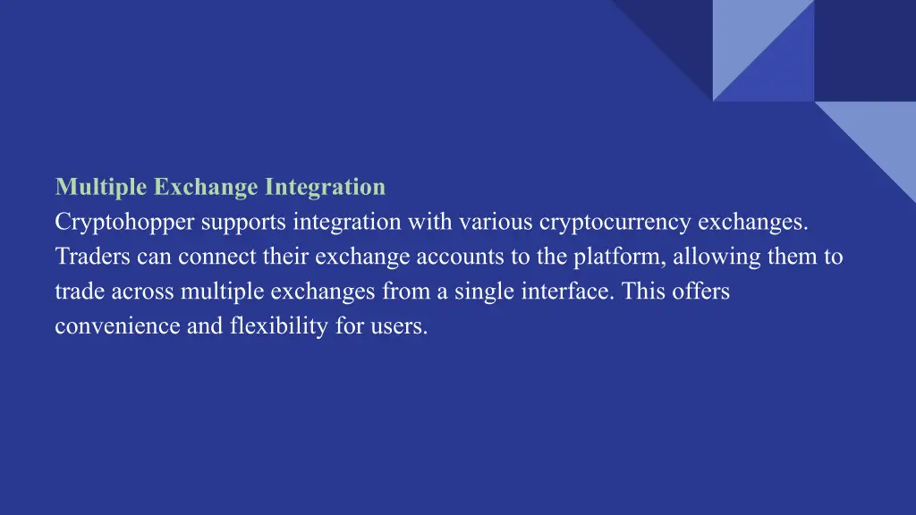 multiple exchange integration cryptohopper