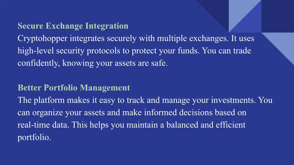 secure exchange integration cryptohopper