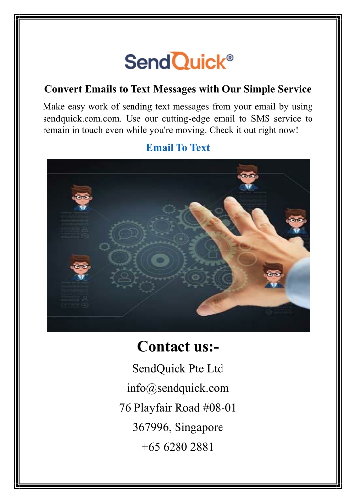 convert emails to text messages with our simple