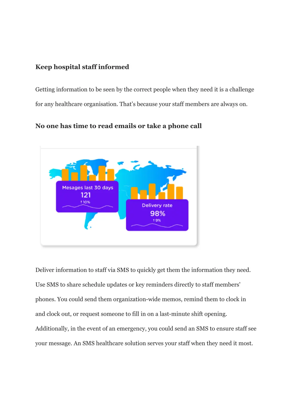 keep hospital staff informed