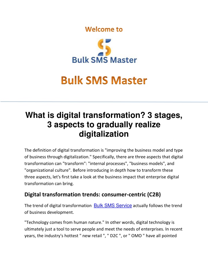 what is digital transformation 3 stages 3 aspects