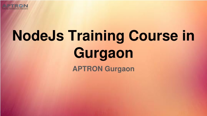 nodejs training course in gurgaon aptron gurgaon