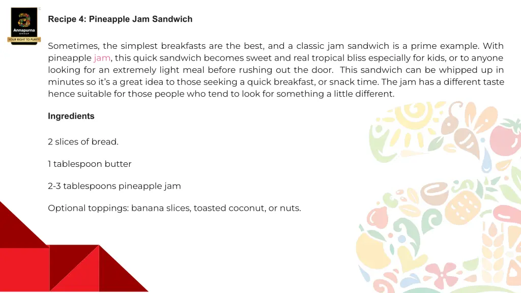 recipe 4 pineapple jam sandwich