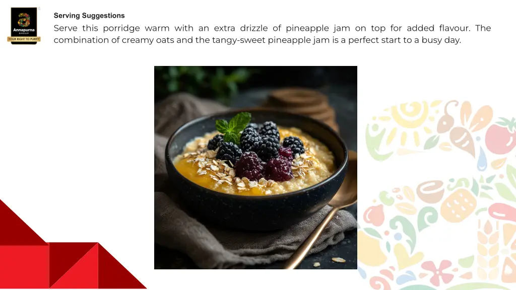 serving suggestions serve this porridge warm with