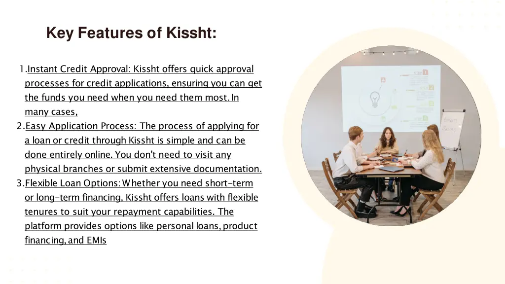 key features of kissht