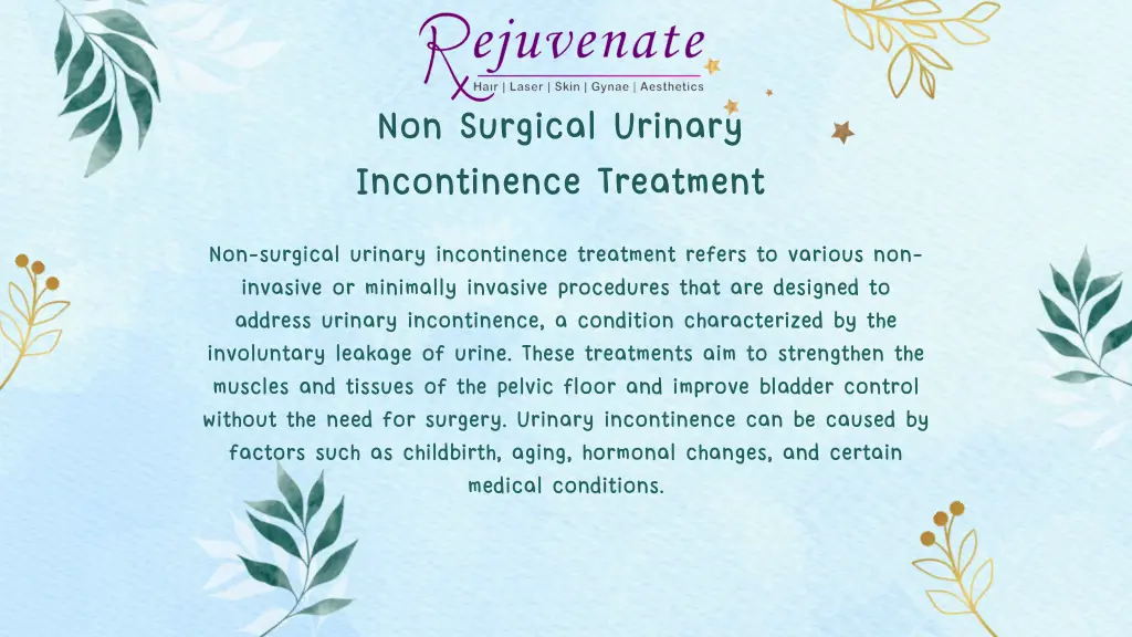 non surgical urinary incontinence treatment 1