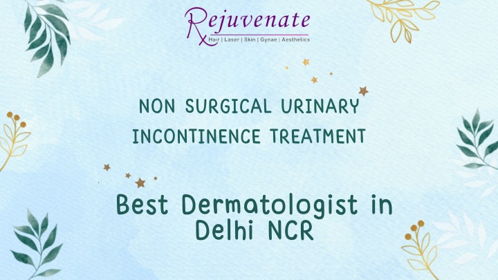 non surgical urinary incontinence treatment