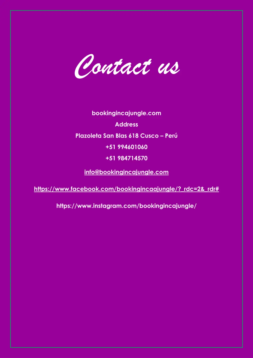 contact us