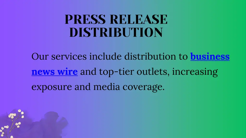 press release distribution