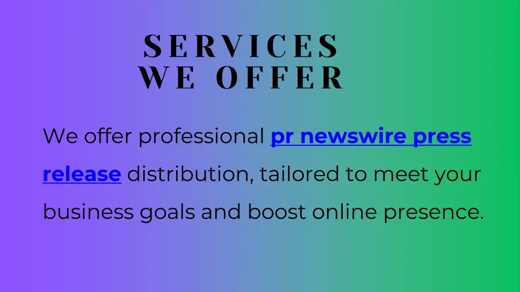 services we offer