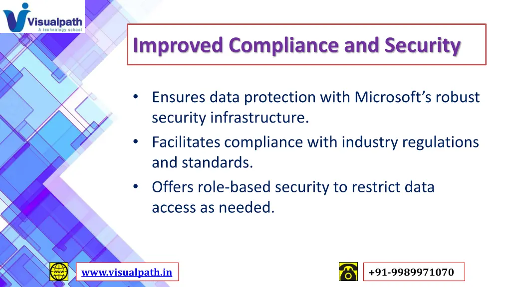 improved compliance and security