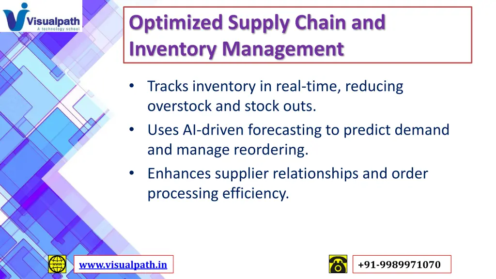 optimized supply chain and inventory management