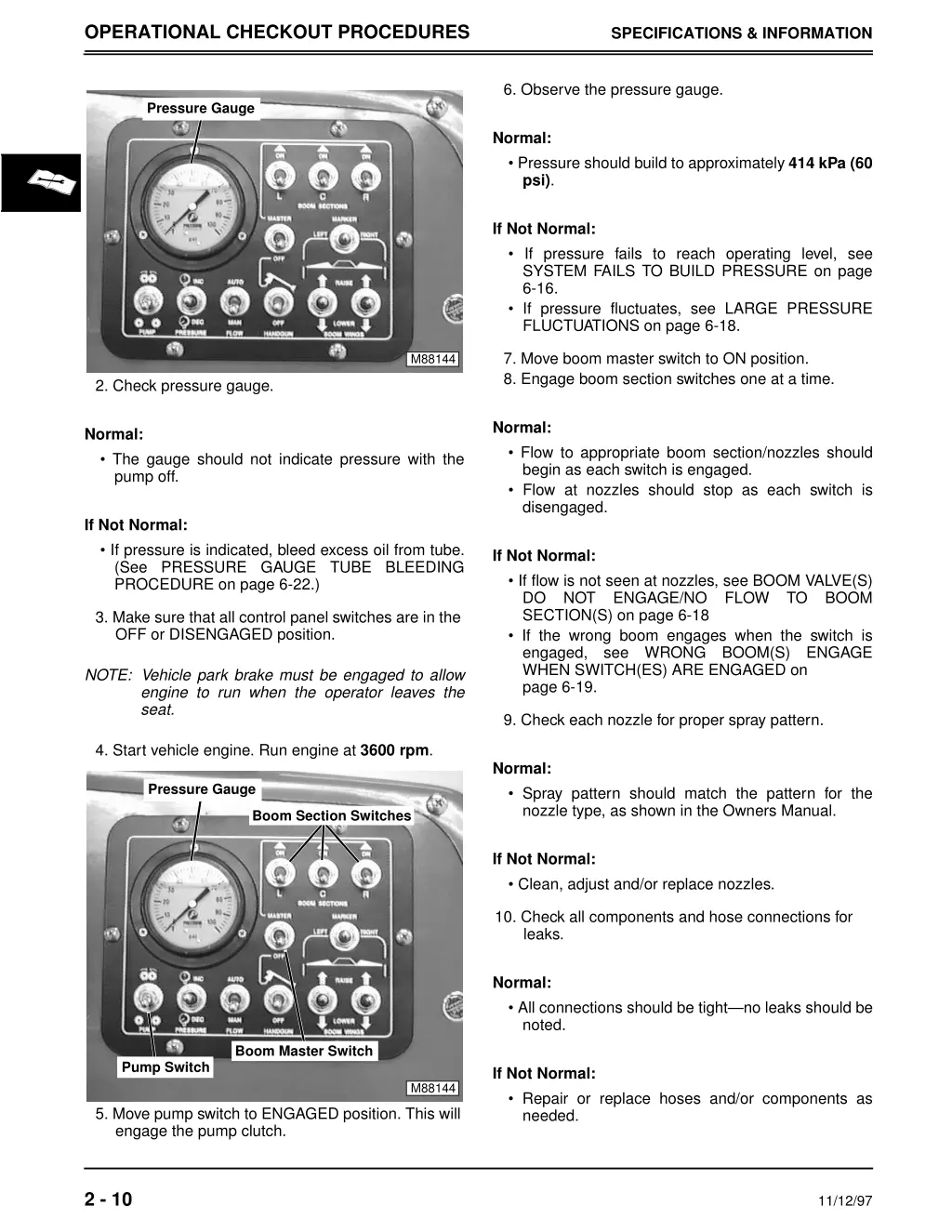 operational checkout procedures 1