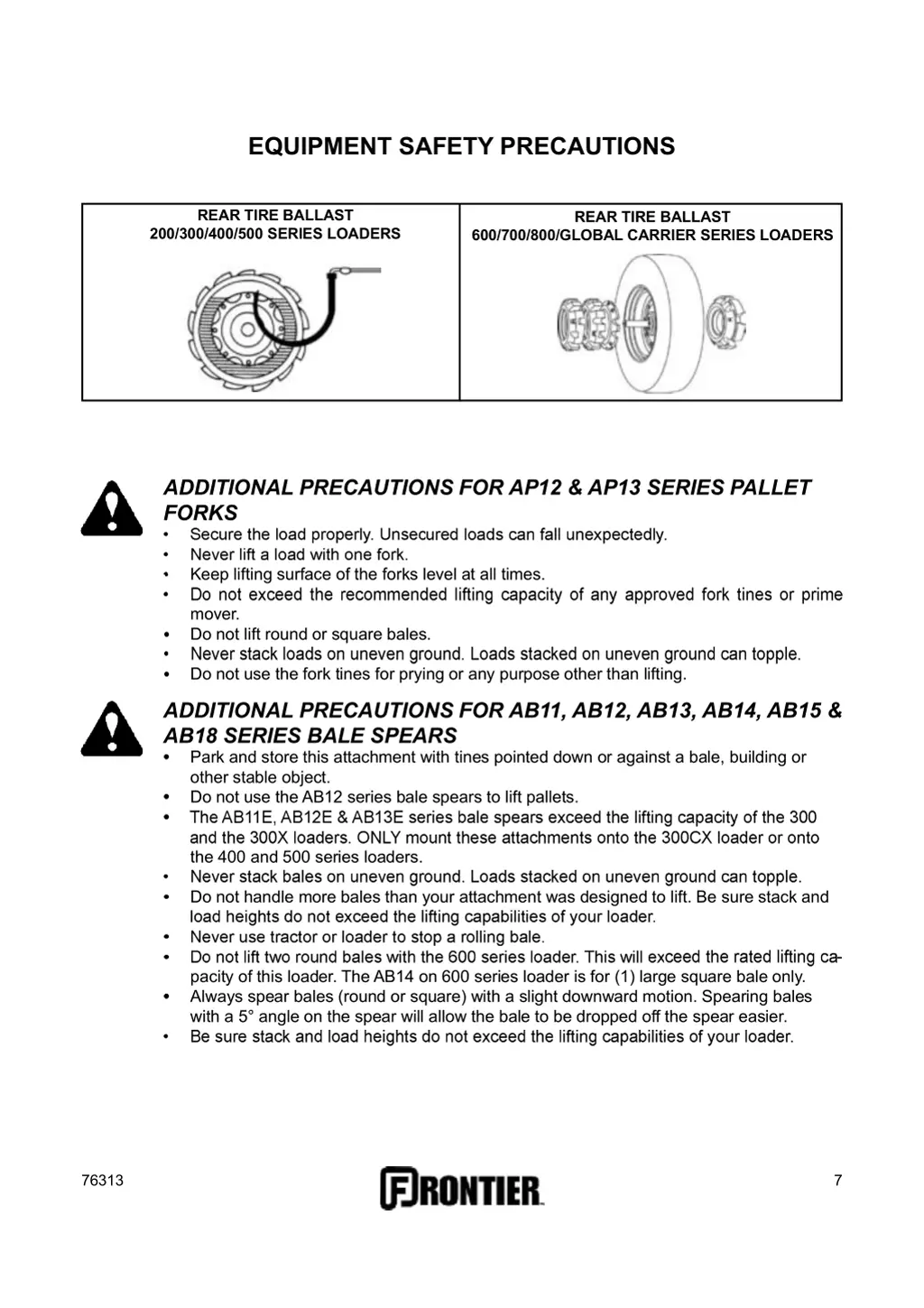 equipment safety precautions 1