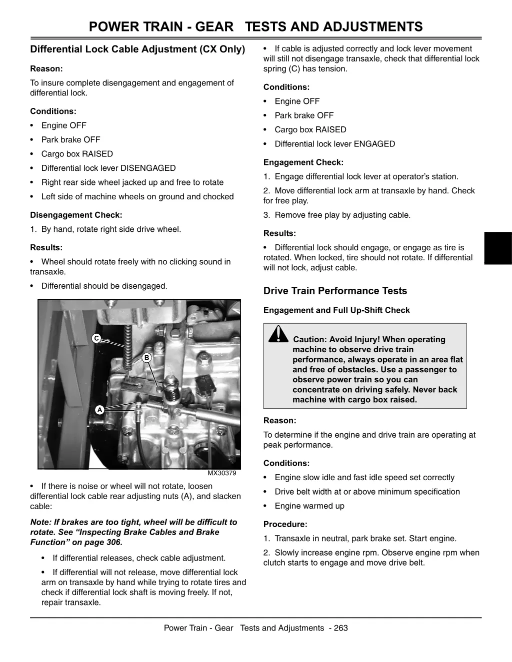 power train gear tests and adjustments 1