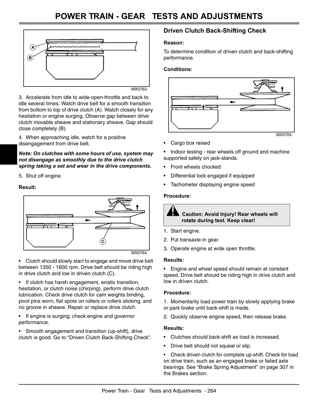 power train gear tests and adjustments 2