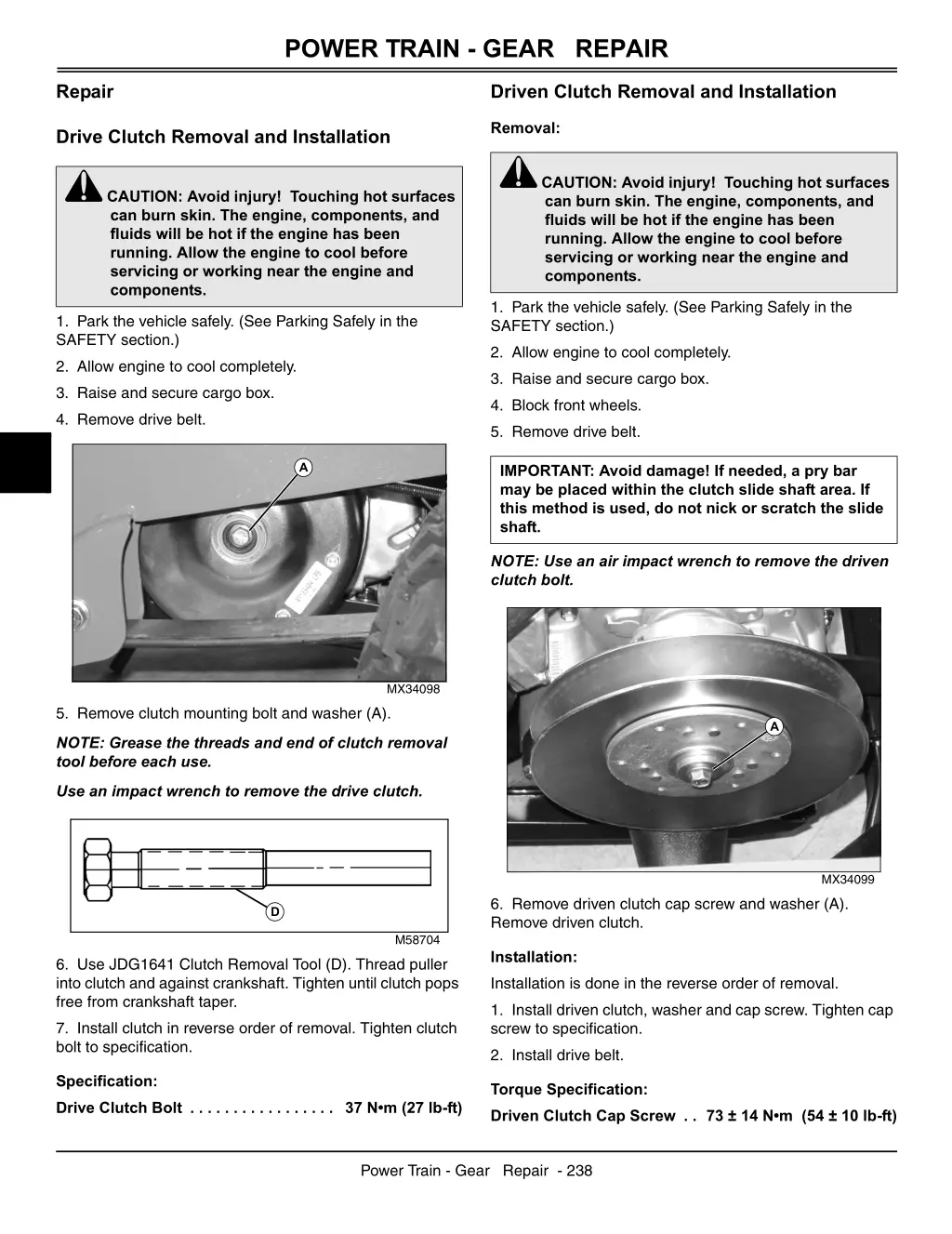 power train gear repair