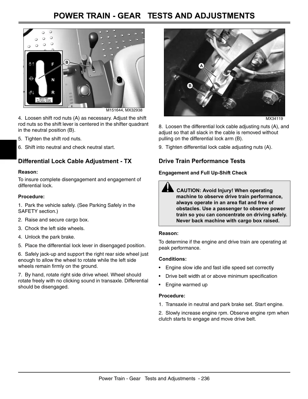 power train gear tests and adjustments 1