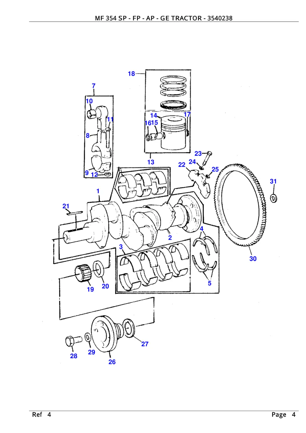 mf 354 sp fp ap ge tractor 3540238 3