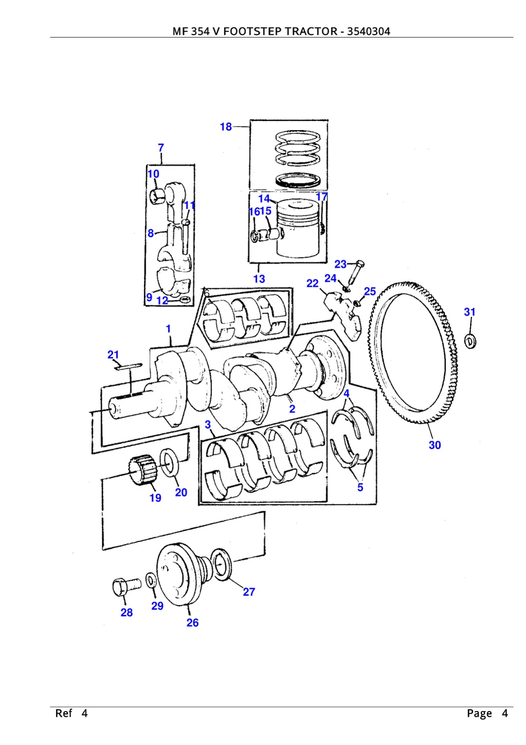 mf 354 v footstep tractor 3540304 3