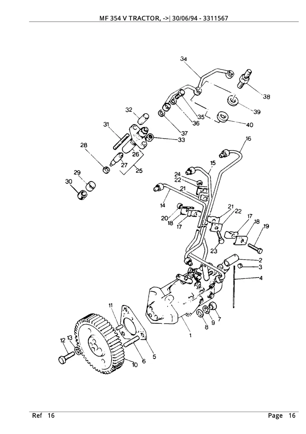 mf 354 v tractor 30 06 94 3311567 6