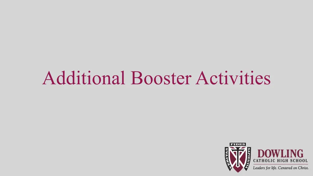additional booster activities