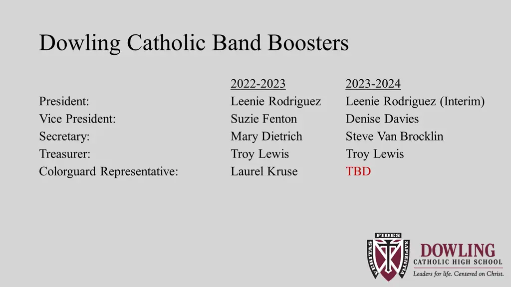 dowling catholic band boosters