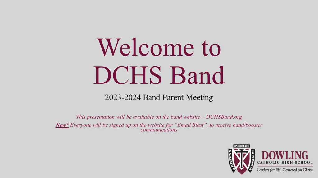welcome to dchs band 2023 2024 band parent meeting