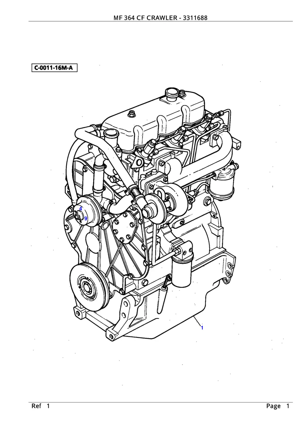 mf 364 cf crawler 3311688 mf 364 cf crawler