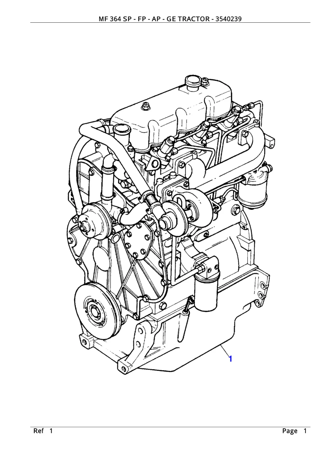 mf 364 sp fp ap ge tractor 3540239