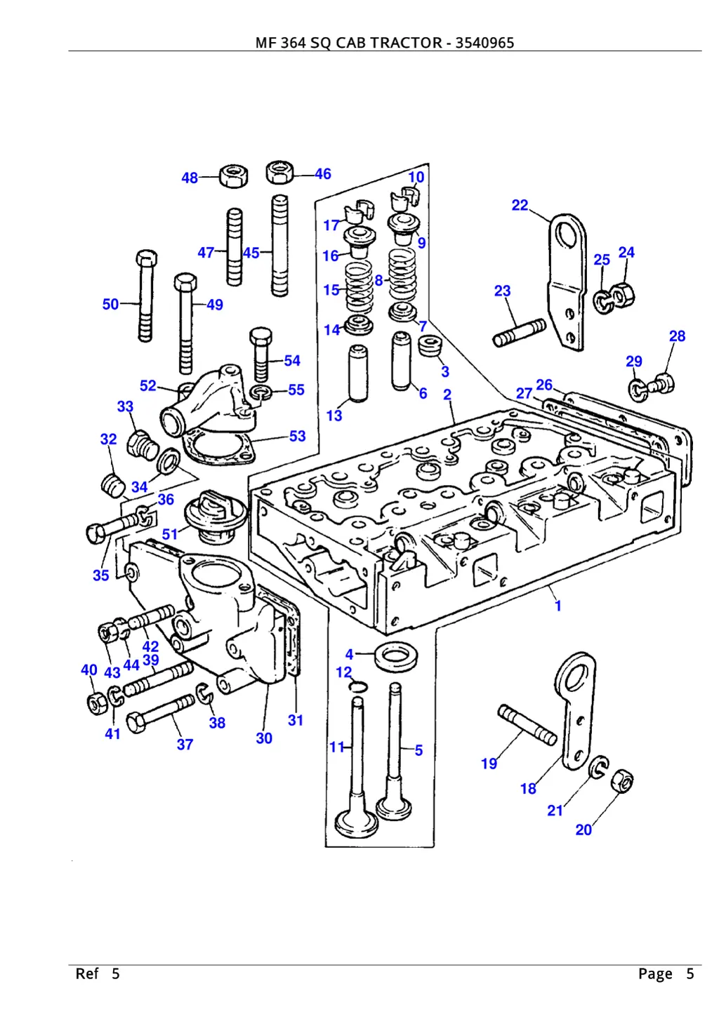 mf 364 sq cab tractor 3540965 4