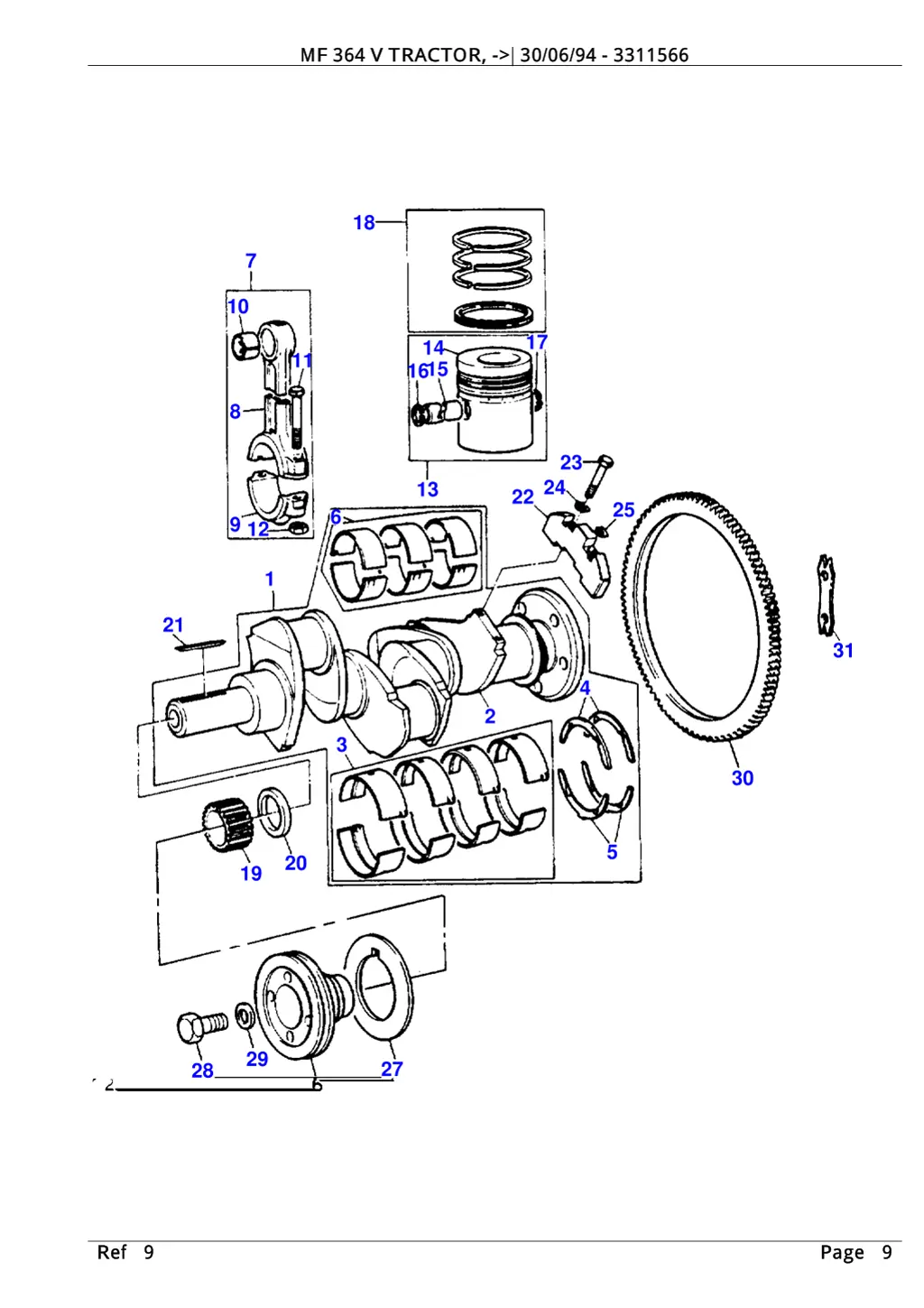 mf 364 v tractor 30 06 94 3311566 8