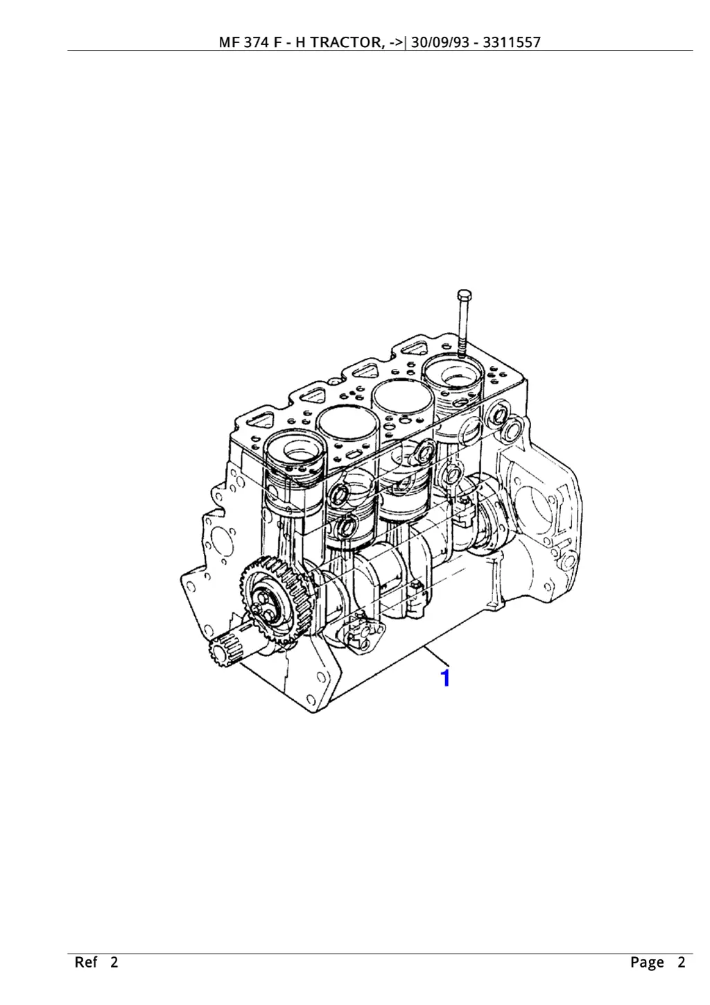 mf 374 f h tractor 30 09 93 3311557 1