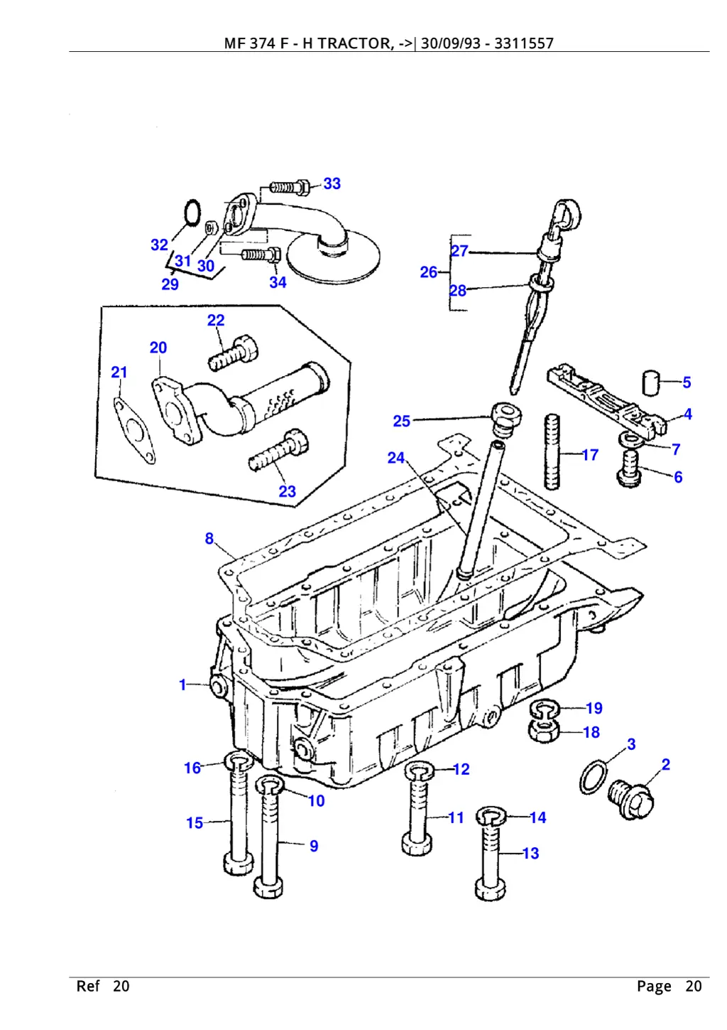 mf 374 f h tractor 30 09 93 3311557 9