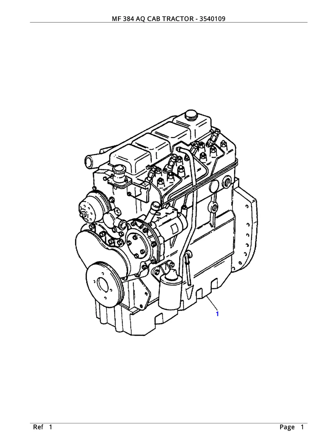 mf 384 aq cab tractor 3540109