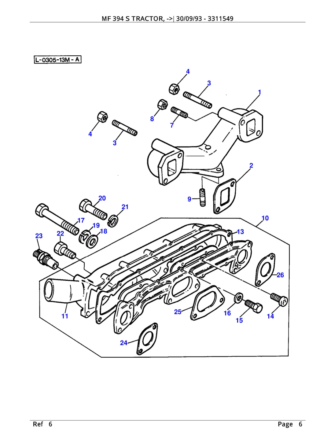 mf 394 s tractor 30 09 93 3311549 5