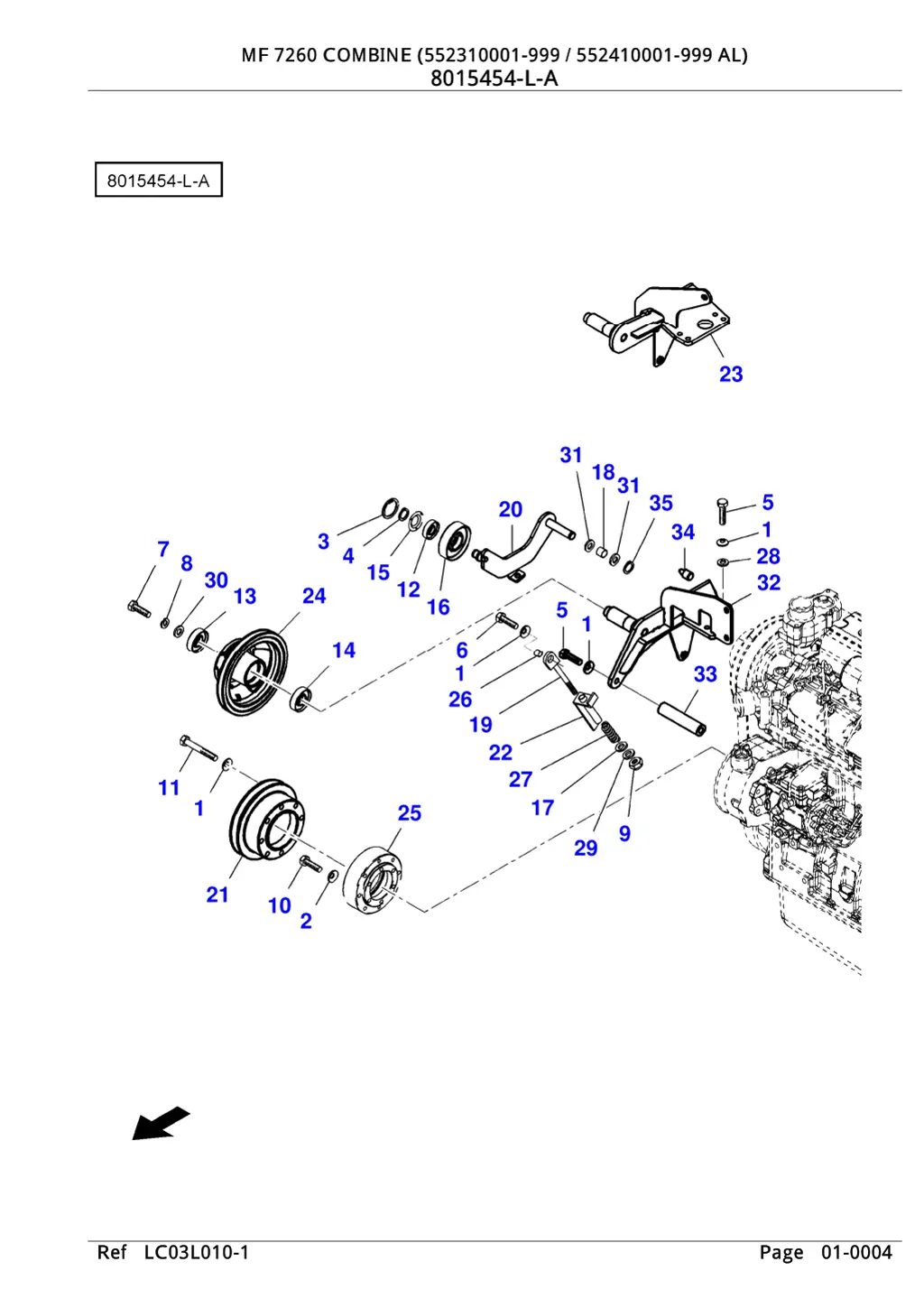 mf 7260 combine 552310001 999 552410001 3