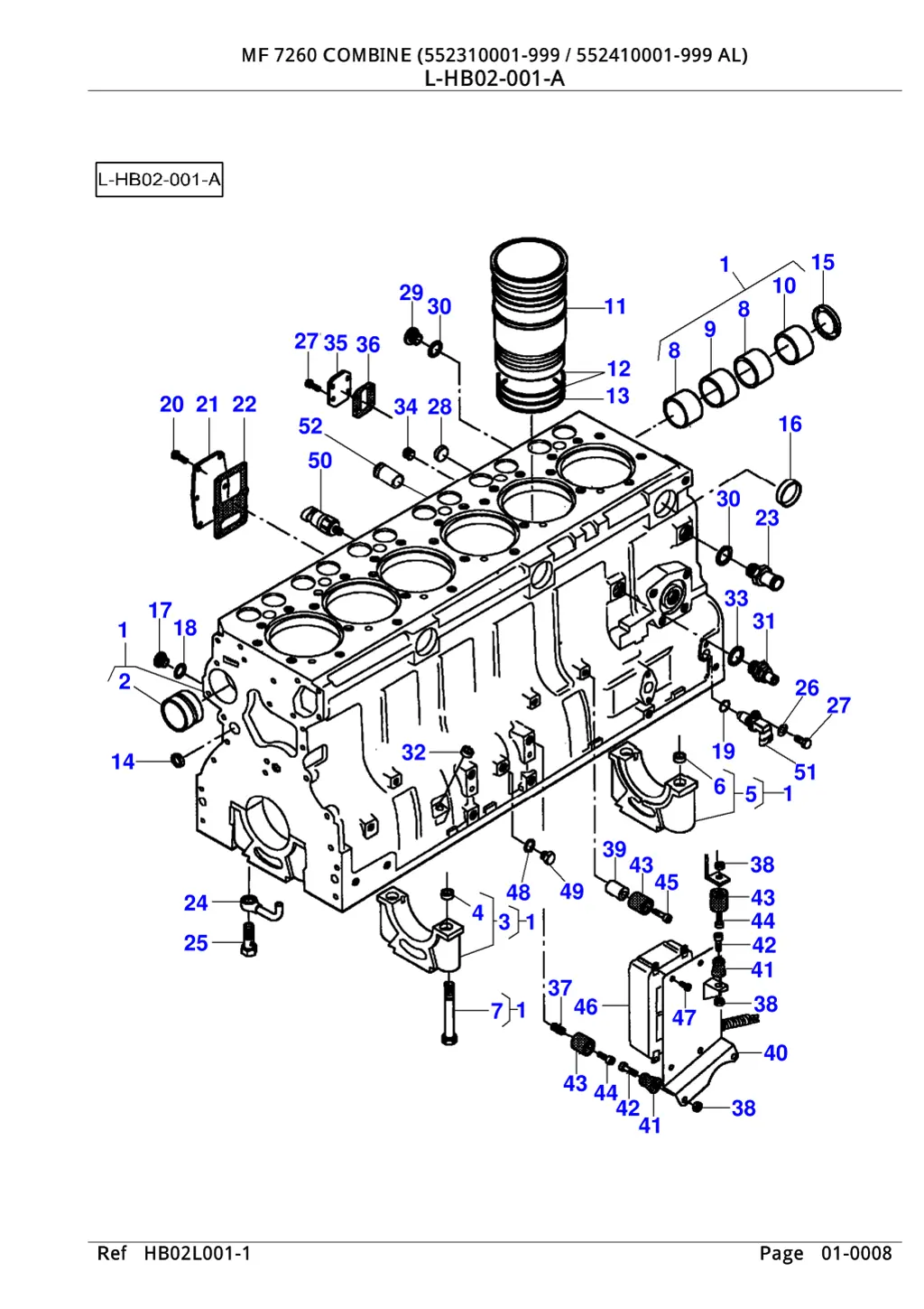 mf 7260 combine 552310001 999 552410001 7