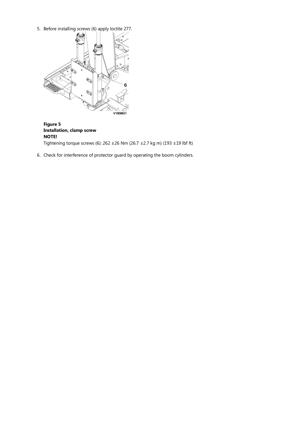 5 before installing screws 6 apply loctite 277