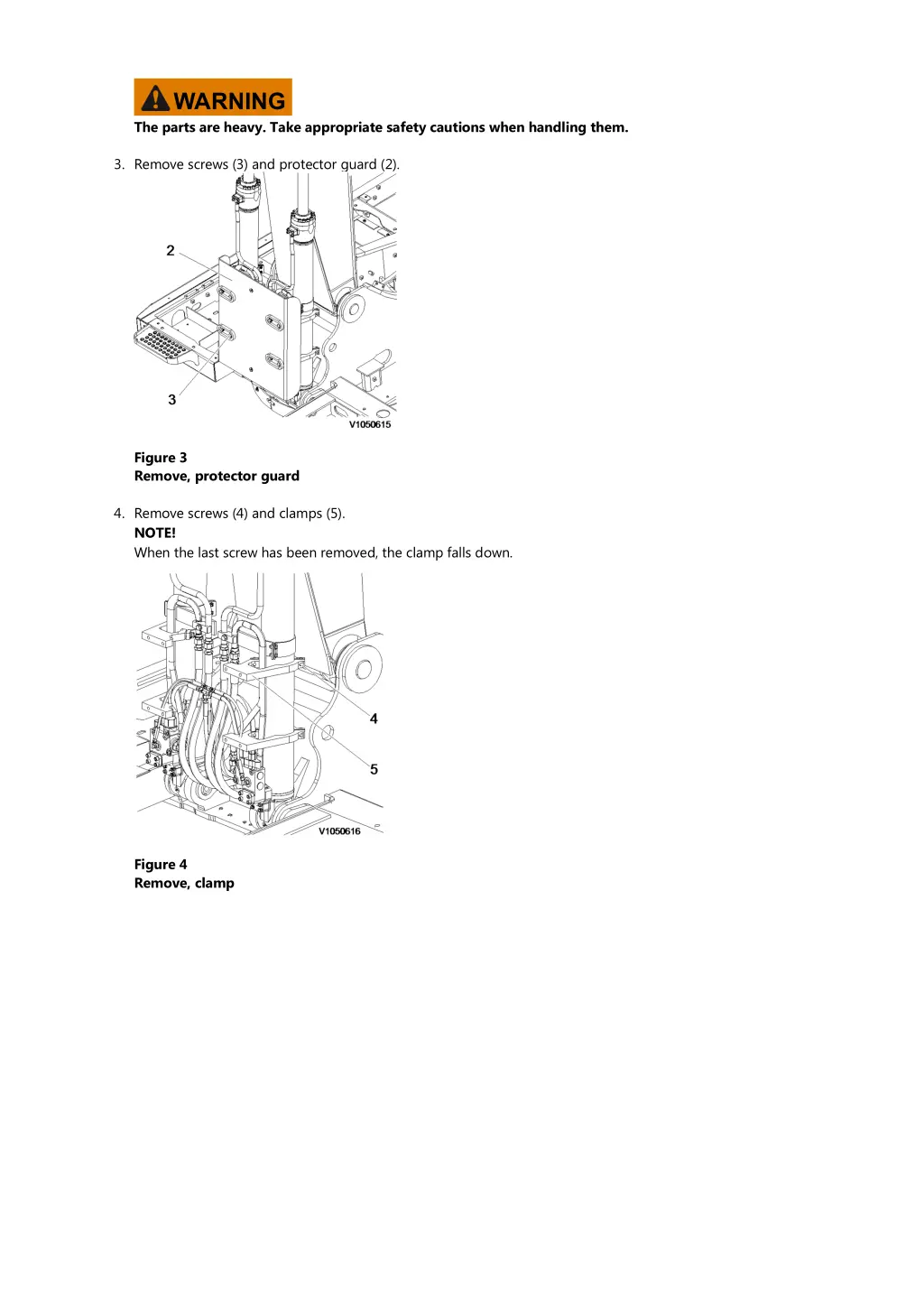 warning the parts are heavy take appropriate