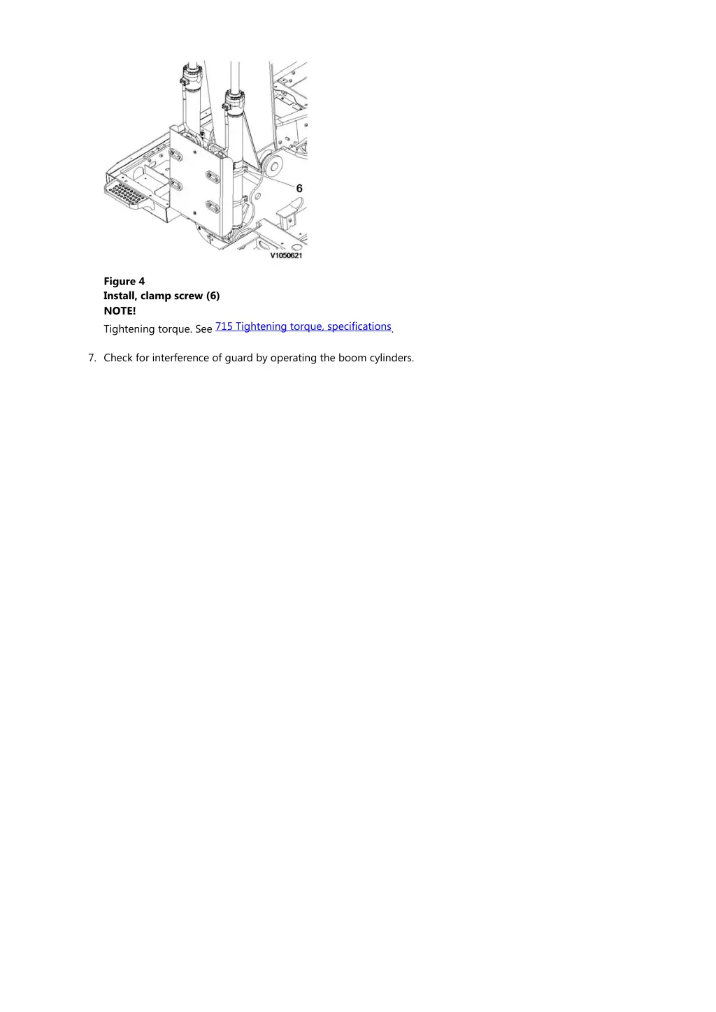 figure 4 install clamp screw 6 note tightening